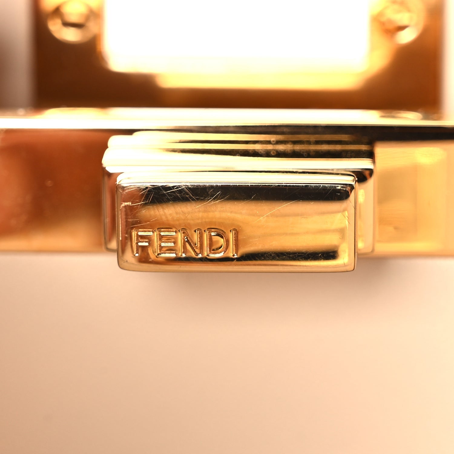 Fendi Snakeskin Shiny Nappa Small Peekaboo I SEE U Beige 5 of 8
