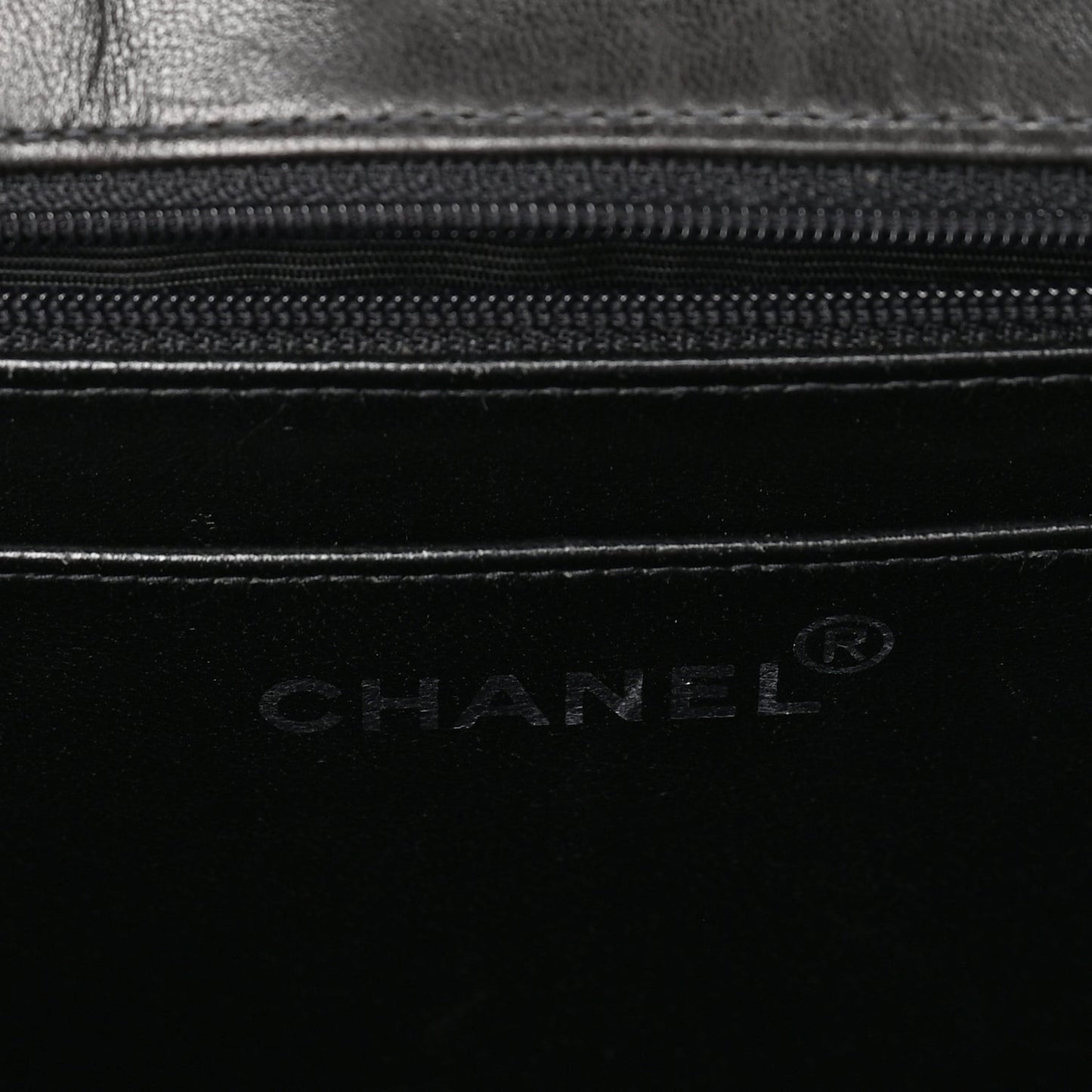 Lambskin Patent CC Flap Bag  Black