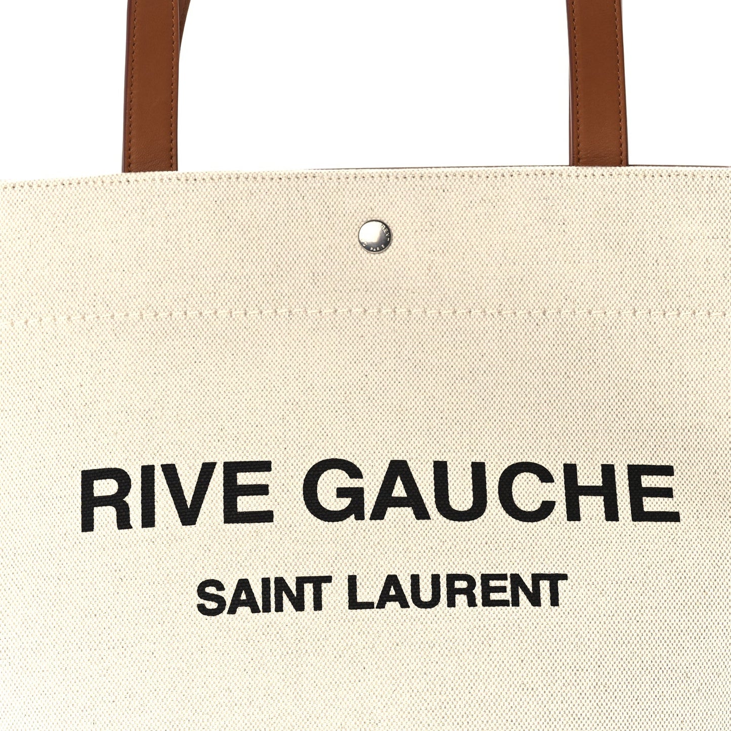 Linen Calfskin Rive Gauche Tote  Greggio Brick
