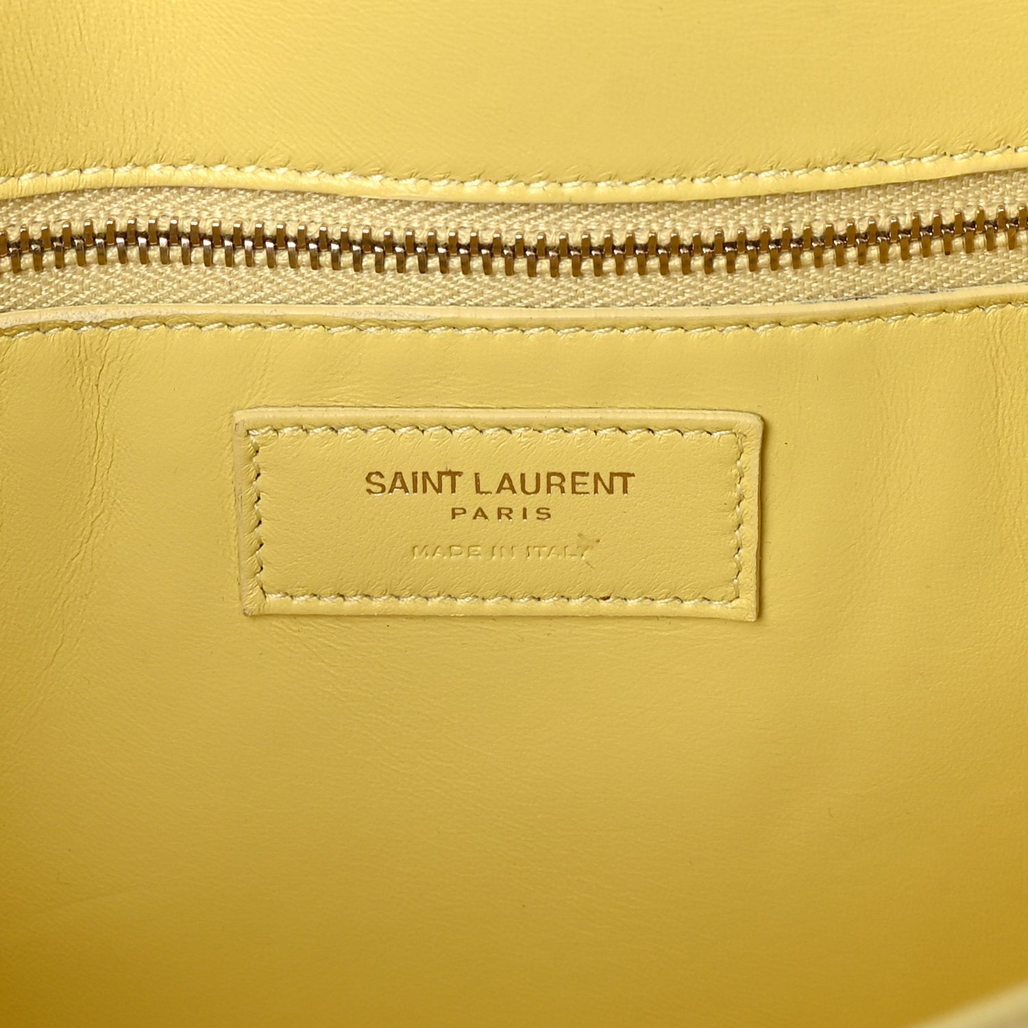 Saint Laurent Smooth Calfskin Carre Satchel  Paille 4 of 7