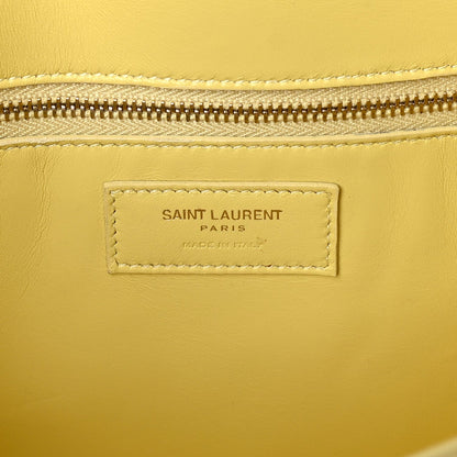 Saint Laurent Smooth Calfskin Carre Satchel  Paille 4 of 7