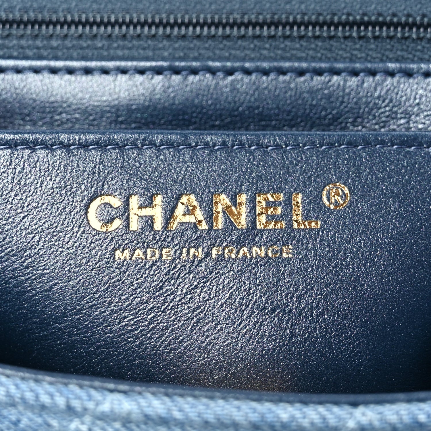 Chanel Washed Denim Quilted Mini Rectangular Flap Blue 5 of 9