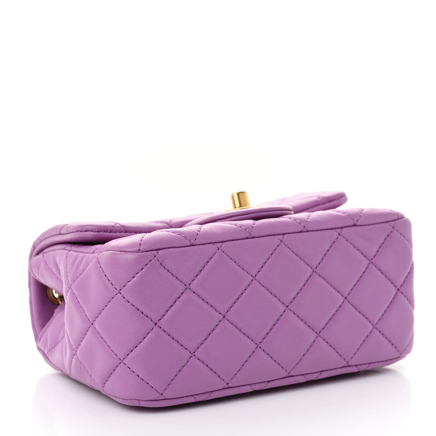 Chanel Lambskin Quilted Mini Pearl Crush Flap Purple 4 of 12