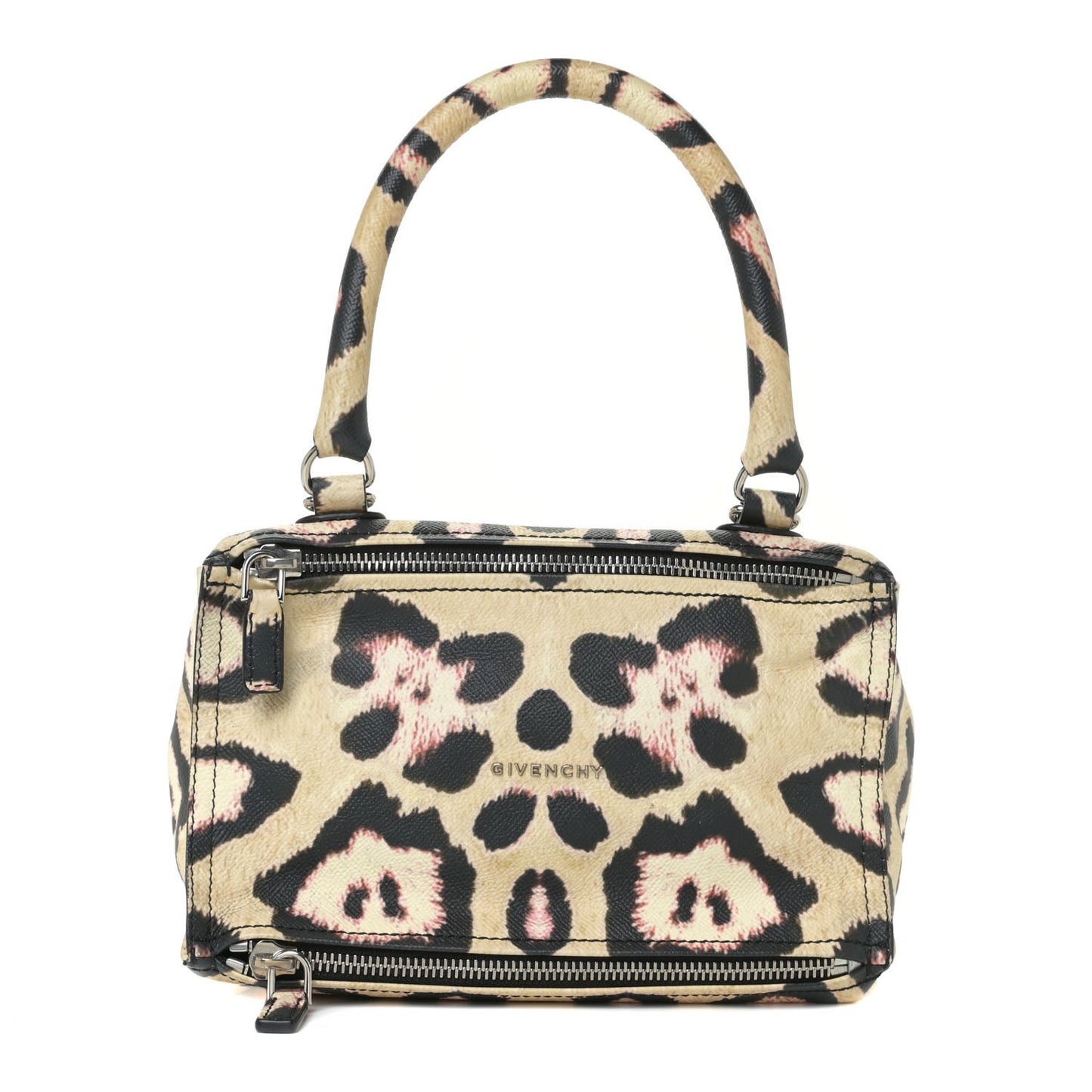 Calfskin Jaguar Print Small Pandora Multicolor