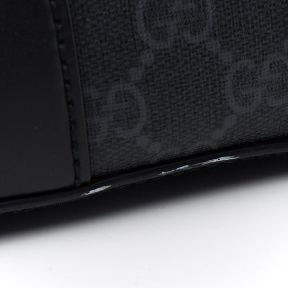 Gucci GG Supreme Monogram Web Tote Black Grey 12 of 14