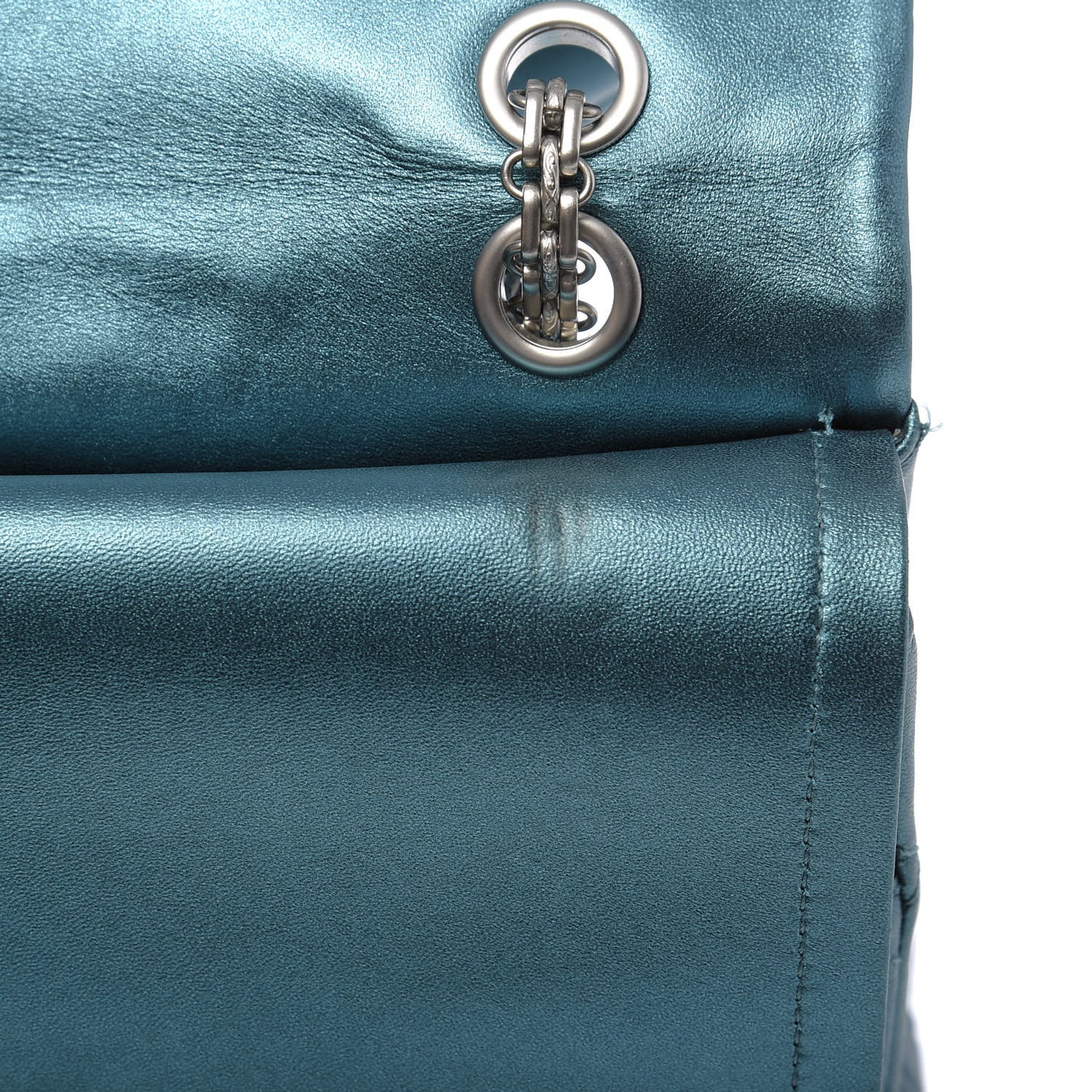 Metallic Calfskin Quilted 2.55 Reissue 227 Flap Turquoise