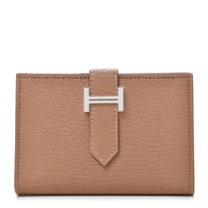 Hermes Chevre Mysore Bearn Card Holder Wallet Quebracho 1 of 8