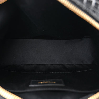 Saint Laurent Patent Calfskin Crocodile Embossed Monogram Lou Camera Bag Black 5 of 10