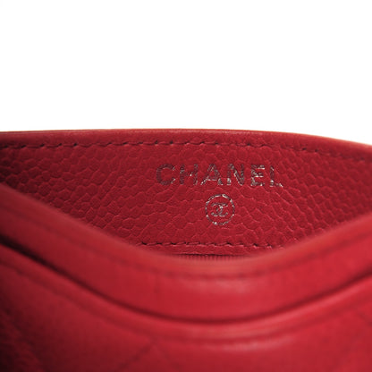 Chanel Caviar Quilted Card Holder Red 6 of 7