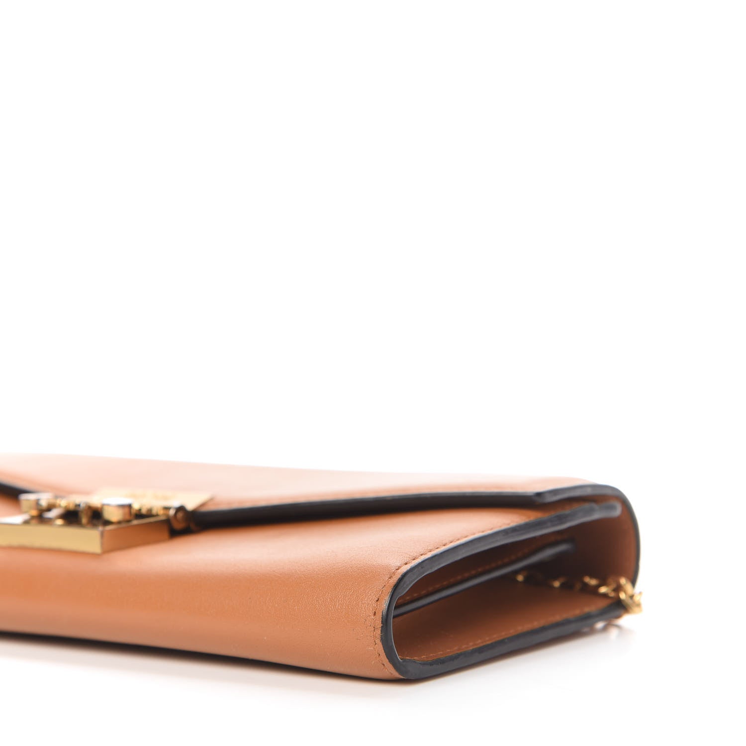 MCM Calfskin Large Patricia Wallet On Chain Cognac 7 of 10