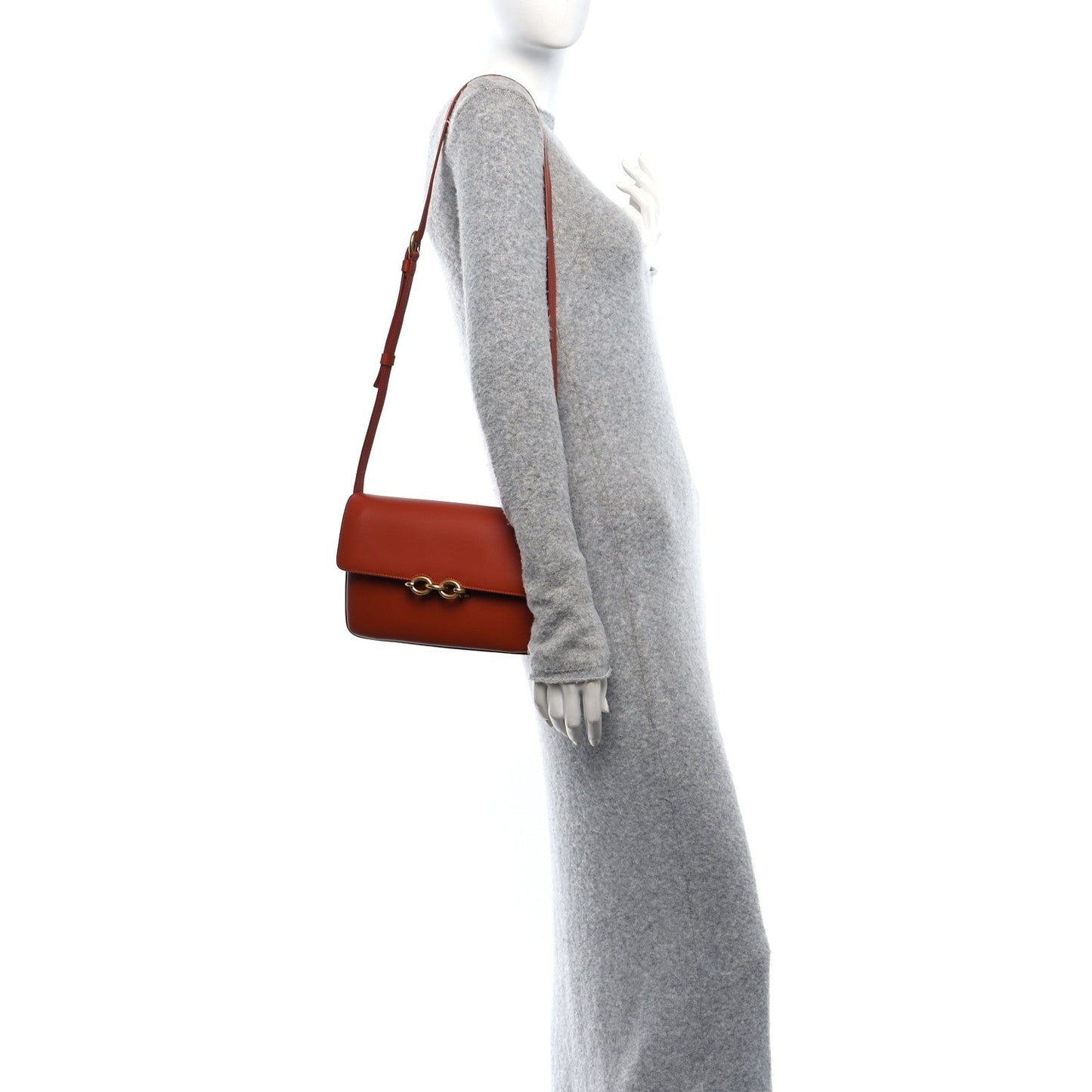 Smooth Calfskin Le Maillon Satchel Orange