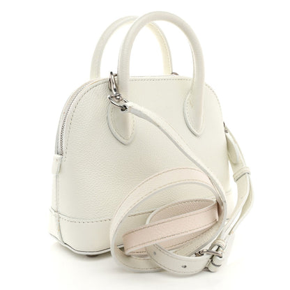 Balenciaga Grained Calfskin XXS Ville Top Handle Bag White Black 3 of 7