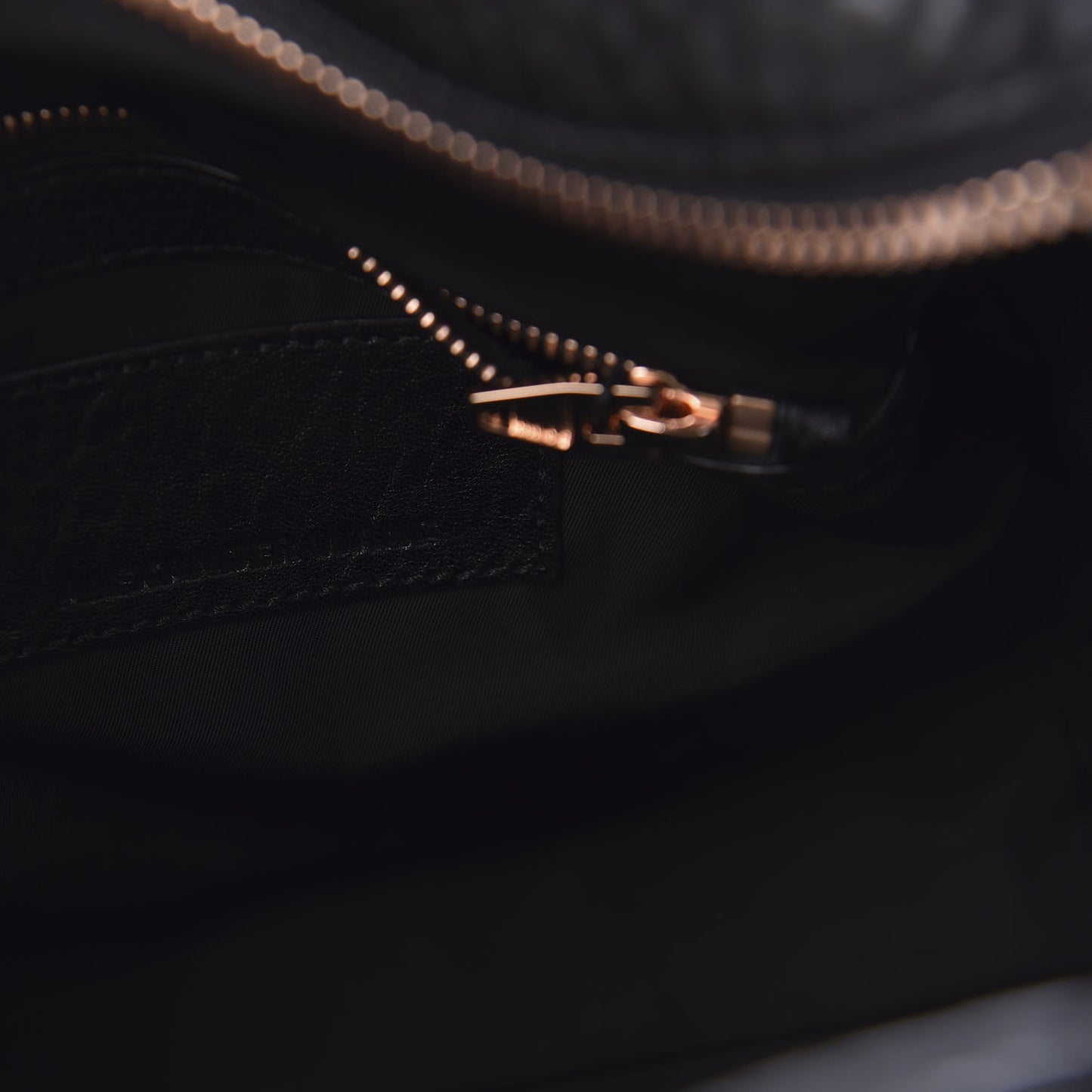 Pebbled Lambskin Rockie Black Rose Gold Hardware
