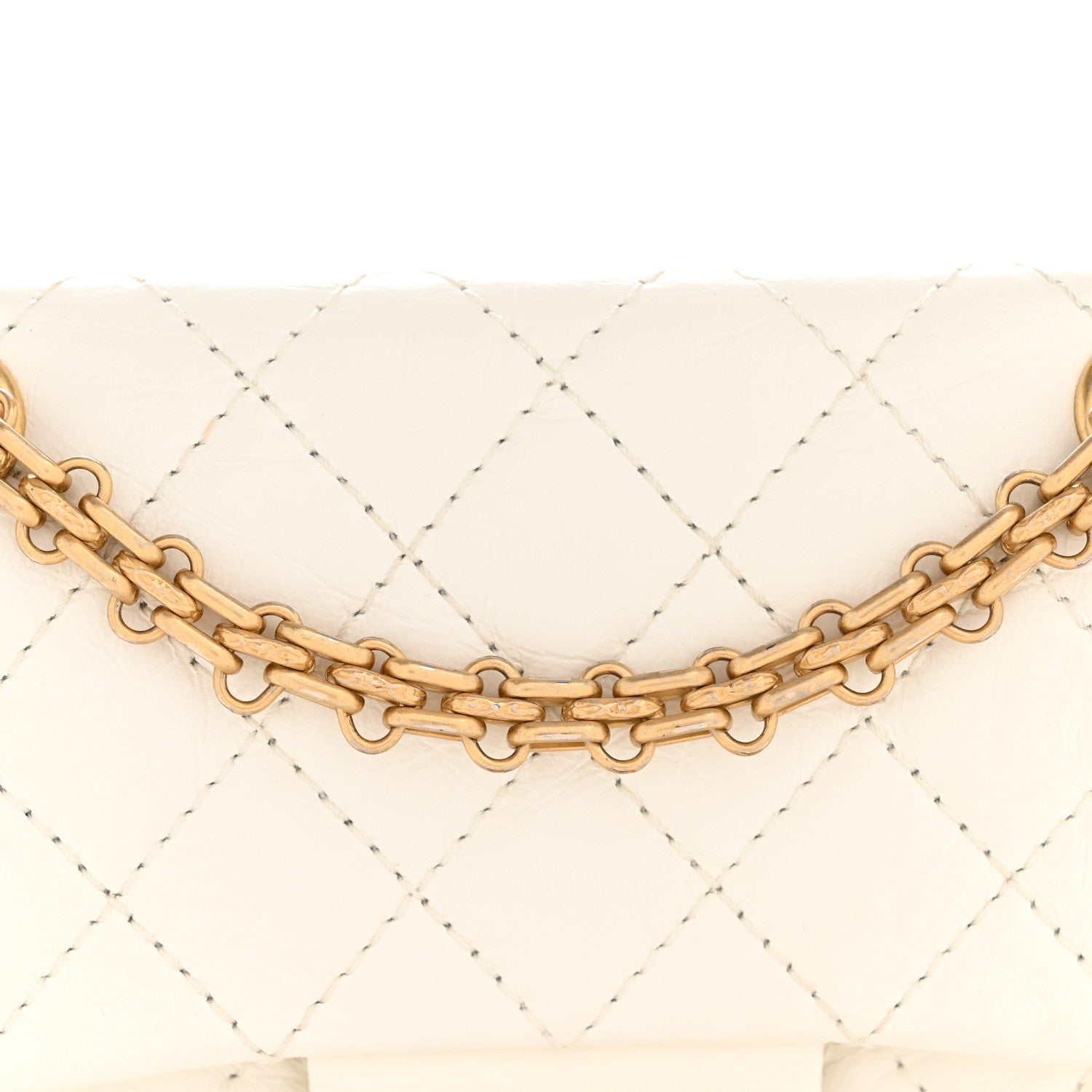 Chanel Aged Calfskin Quilted 2.55 Reissue Mini Flap White 8 of 14