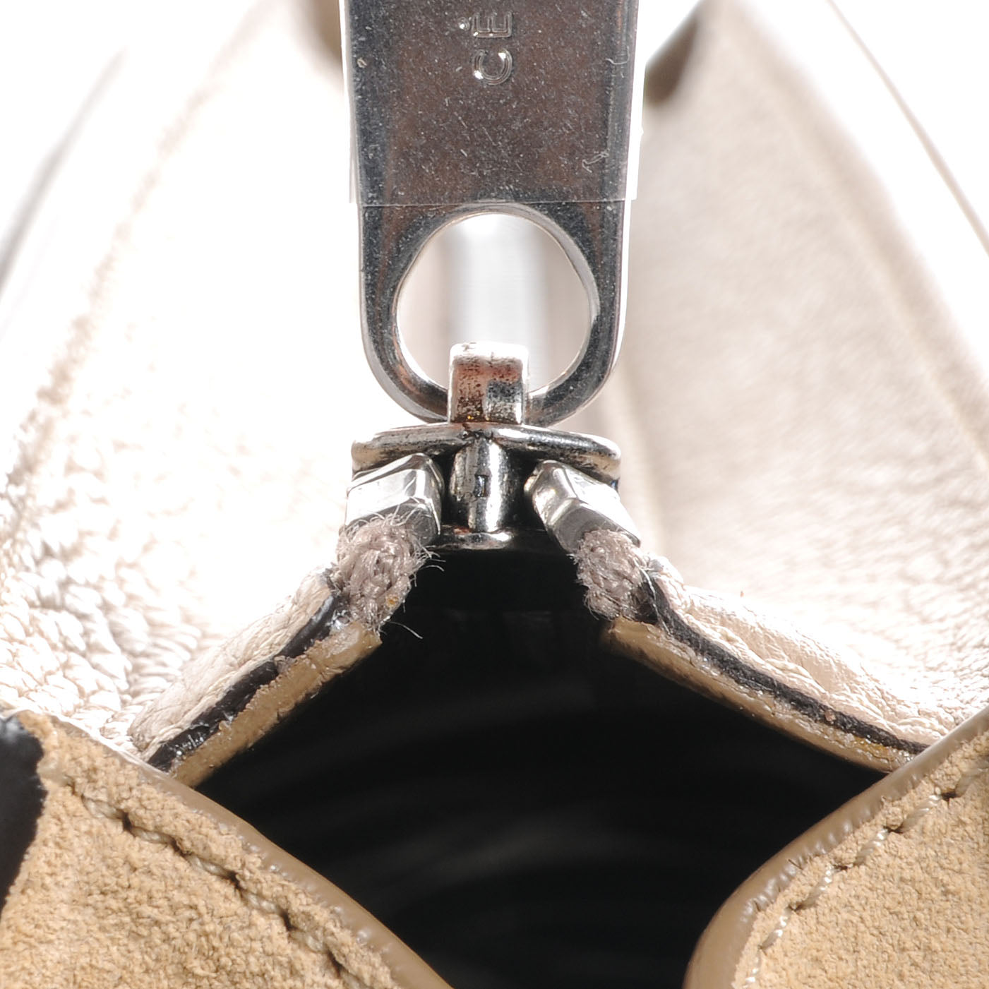 Celine Calfskin and Suede Small Trapeze Dune 8 of 8