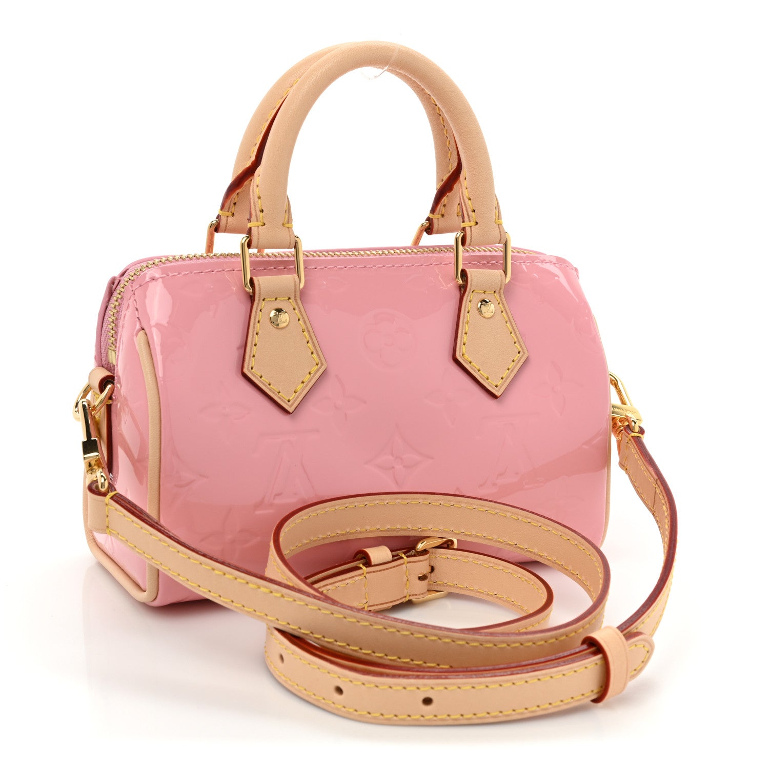 Louis Vuitton Vernis Monogram Nano Speedy Mochi Pink 3 of 11