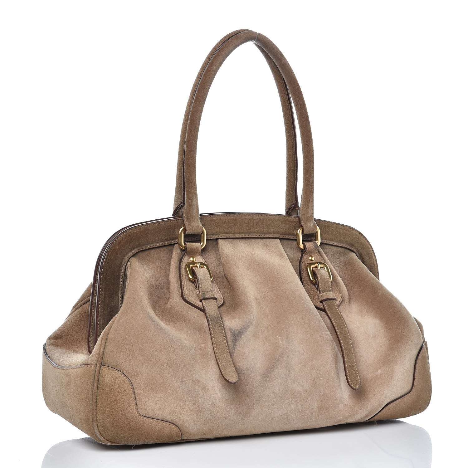 Prada Suede Scamosciato Shoulder Bag 3 of 14