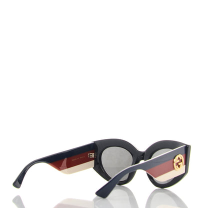 Gucci Acetate Oversized Rectangle Frame Web Sunglasses GG 0275/S Black 4 of 8