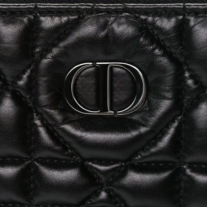 Christian Dior Supple Calfskin Cannage Caro Daily Pouch Black 8 of 8