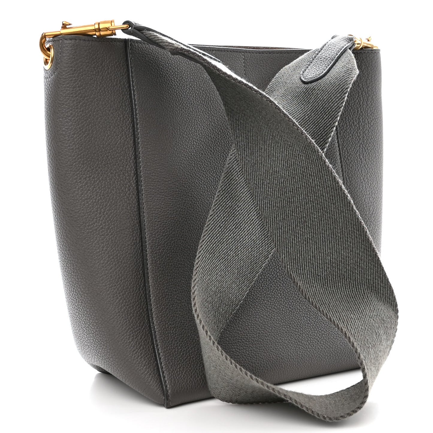 Soft Grained Calfskin Small Sangle Bucket Bag Kohl
