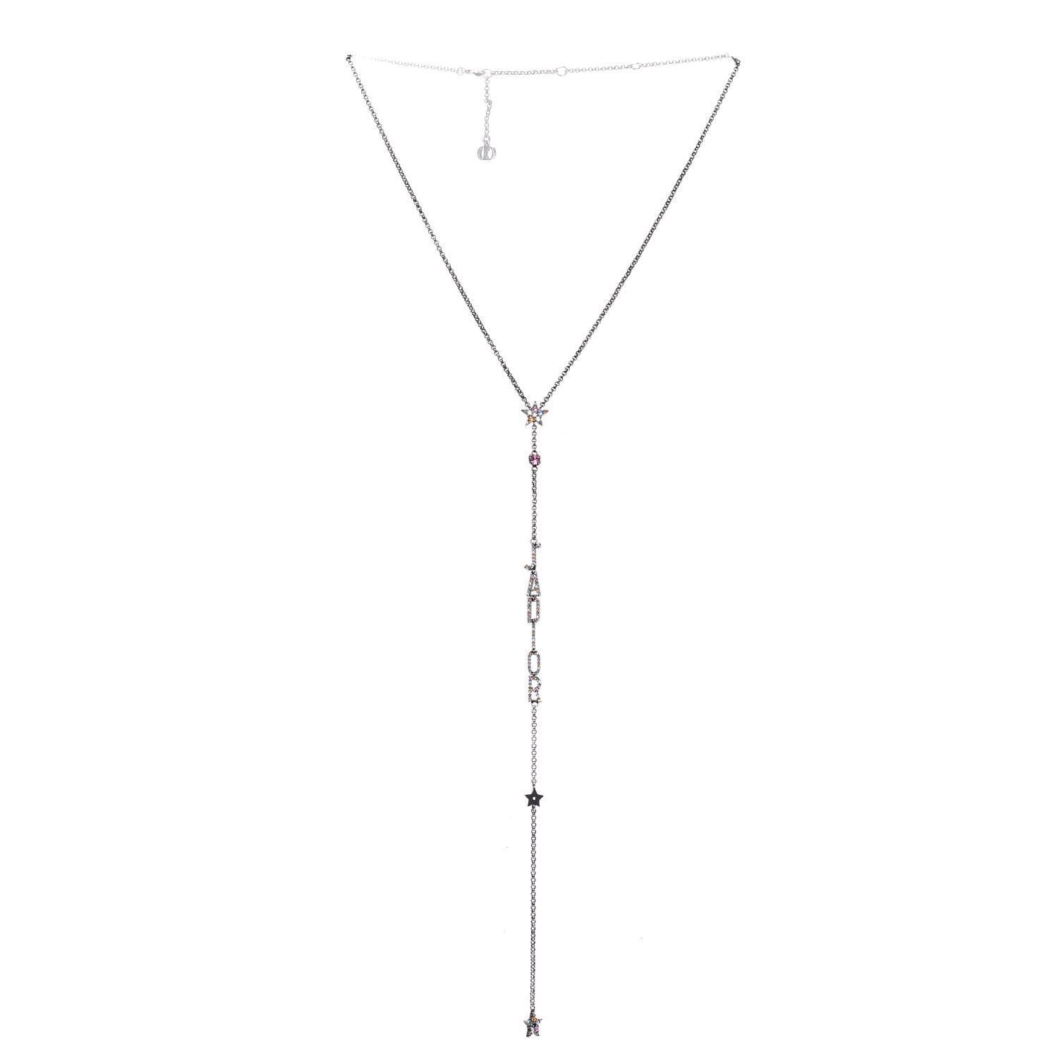 Christian Dior Crystal J'Adior Long Necklace Ruthenium Multicolor 3 of 5