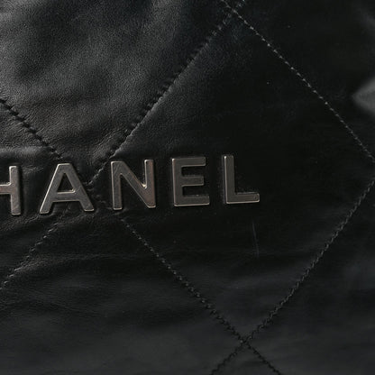 Chanel Shiny Calfskin Quilted Small  22 Black 11 of 11