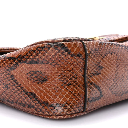 Gucci Snakeskin Matelasse Small GG Marmont Shoulder Bag Brown 17 of 18