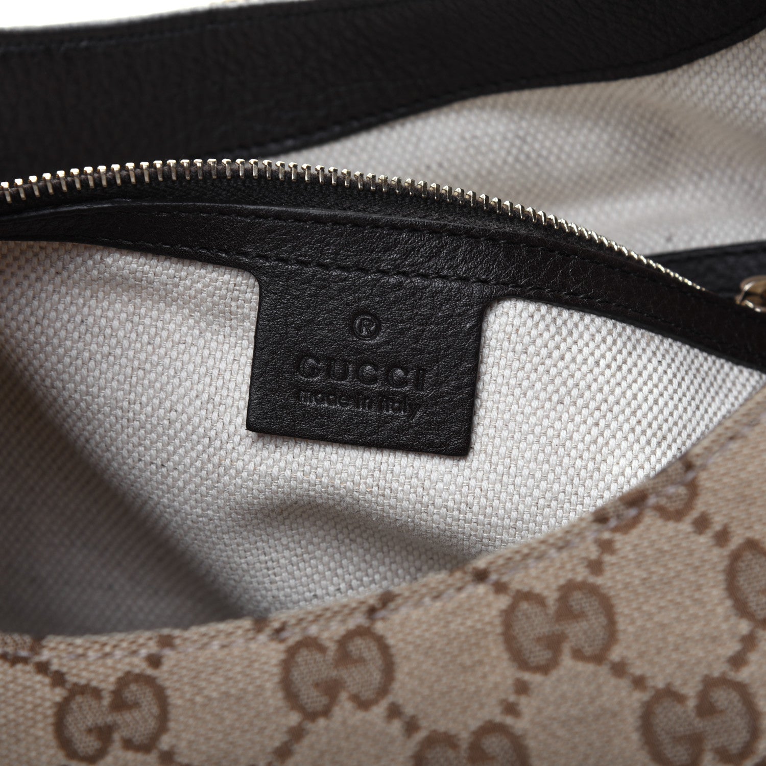 Gucci Monogram Web Medium Dressage Hobo Dark Brown 9 of 16