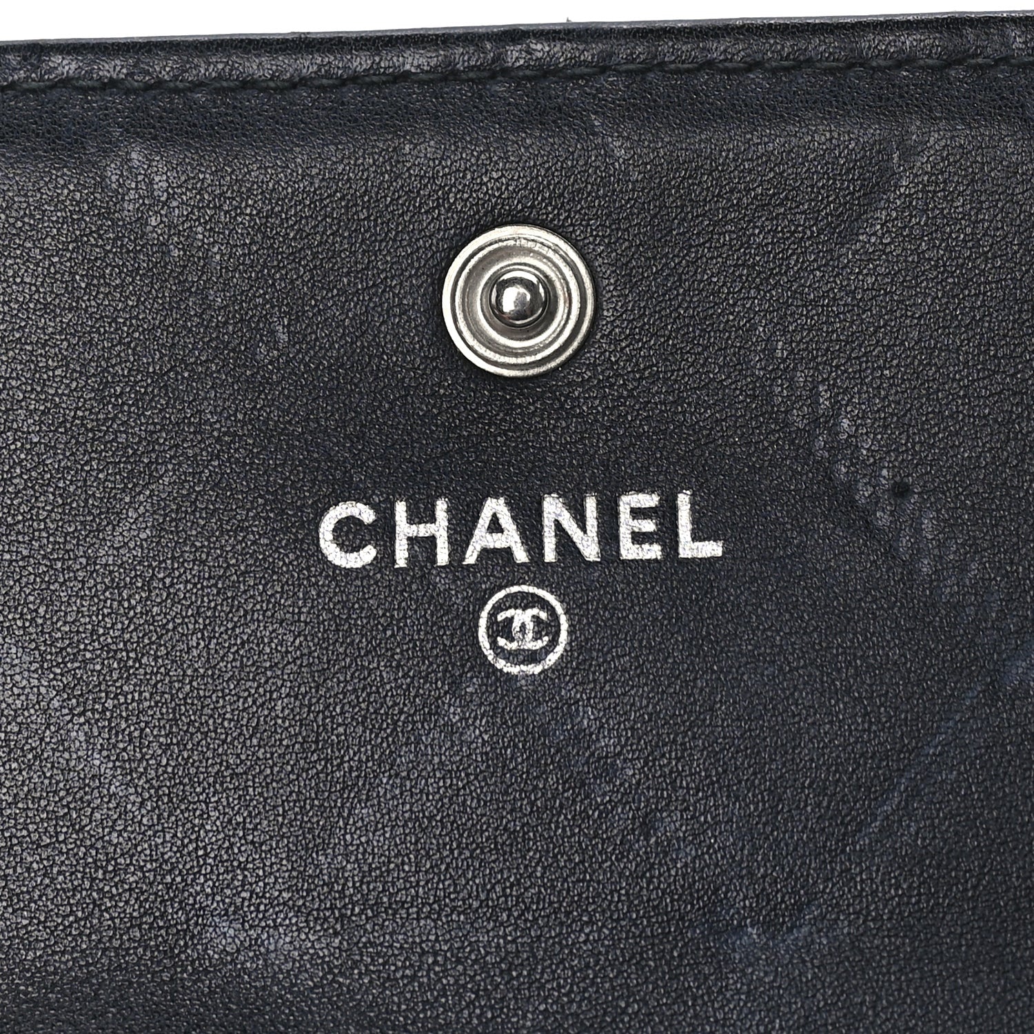 Chanel Calfskin Diamond Stitch Large Gusset Flap Wallet  Black 6 of 7
