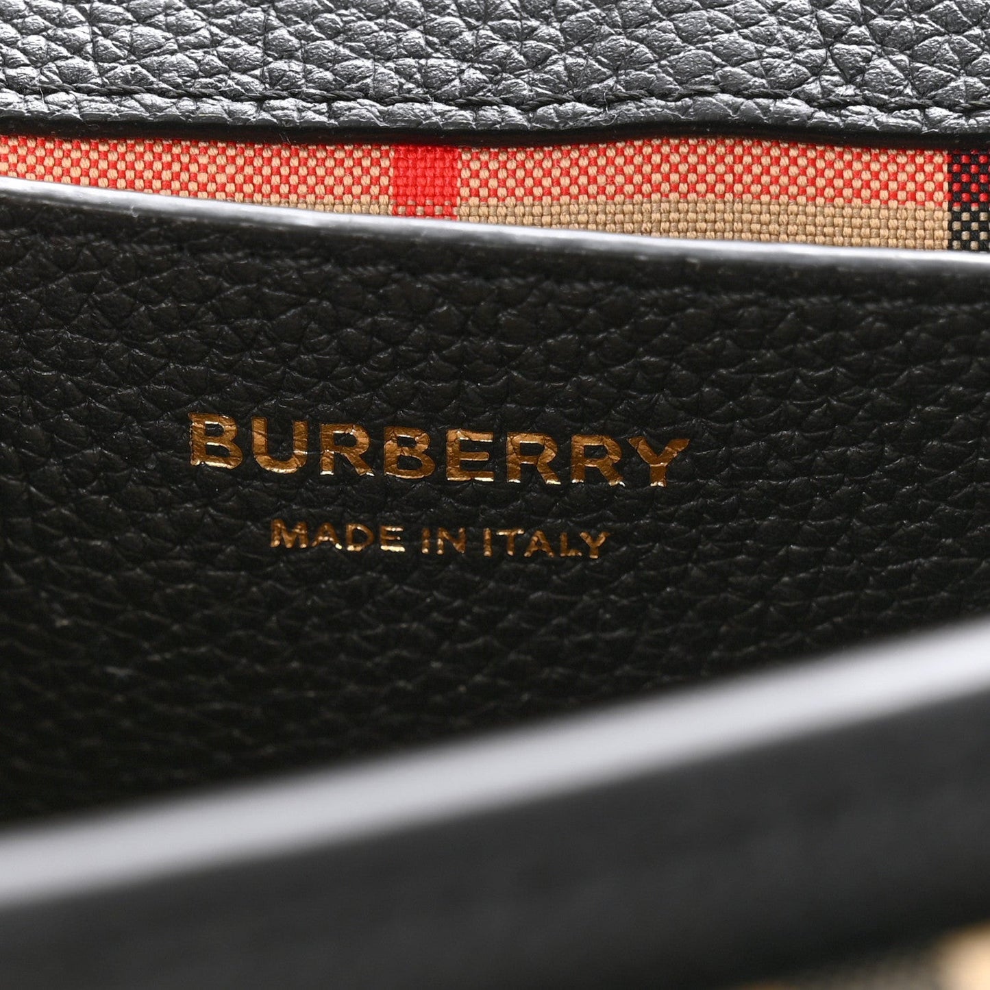 Grainy Calfskin Vintage Check Note Crossbody Bag Black