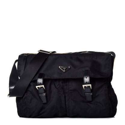 Prada Nylon Vela Messenger Bag Black 1 of 8