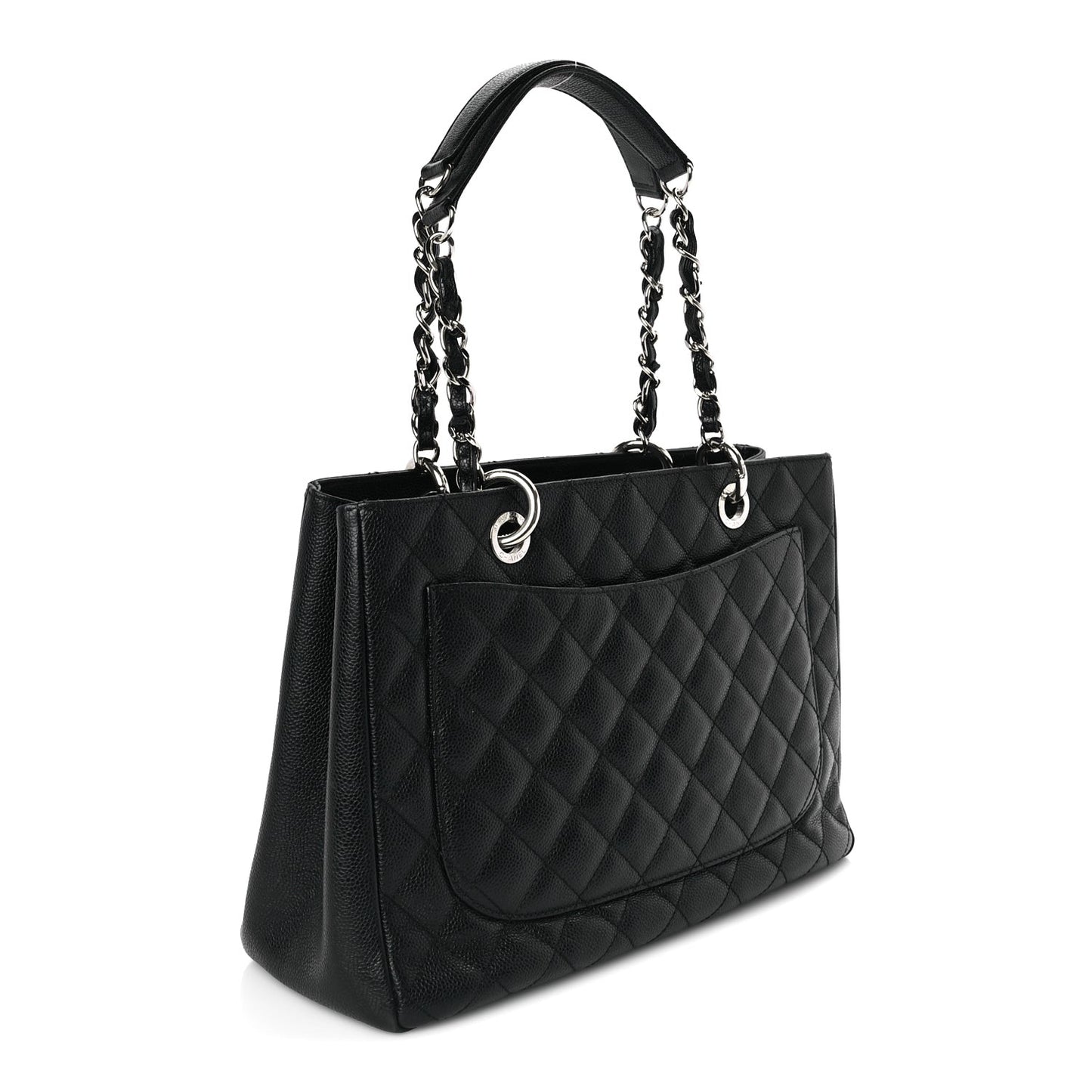 Caviar Quilted Grand Shopping Tote GST Black