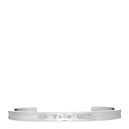 Tiffany Sterling Silver Narrow 1837 Cuff Bracelet 1 of 3