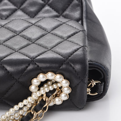 Chanel Lambskin Quilted Medium Westminster Pearl Flap Black 8 of 10