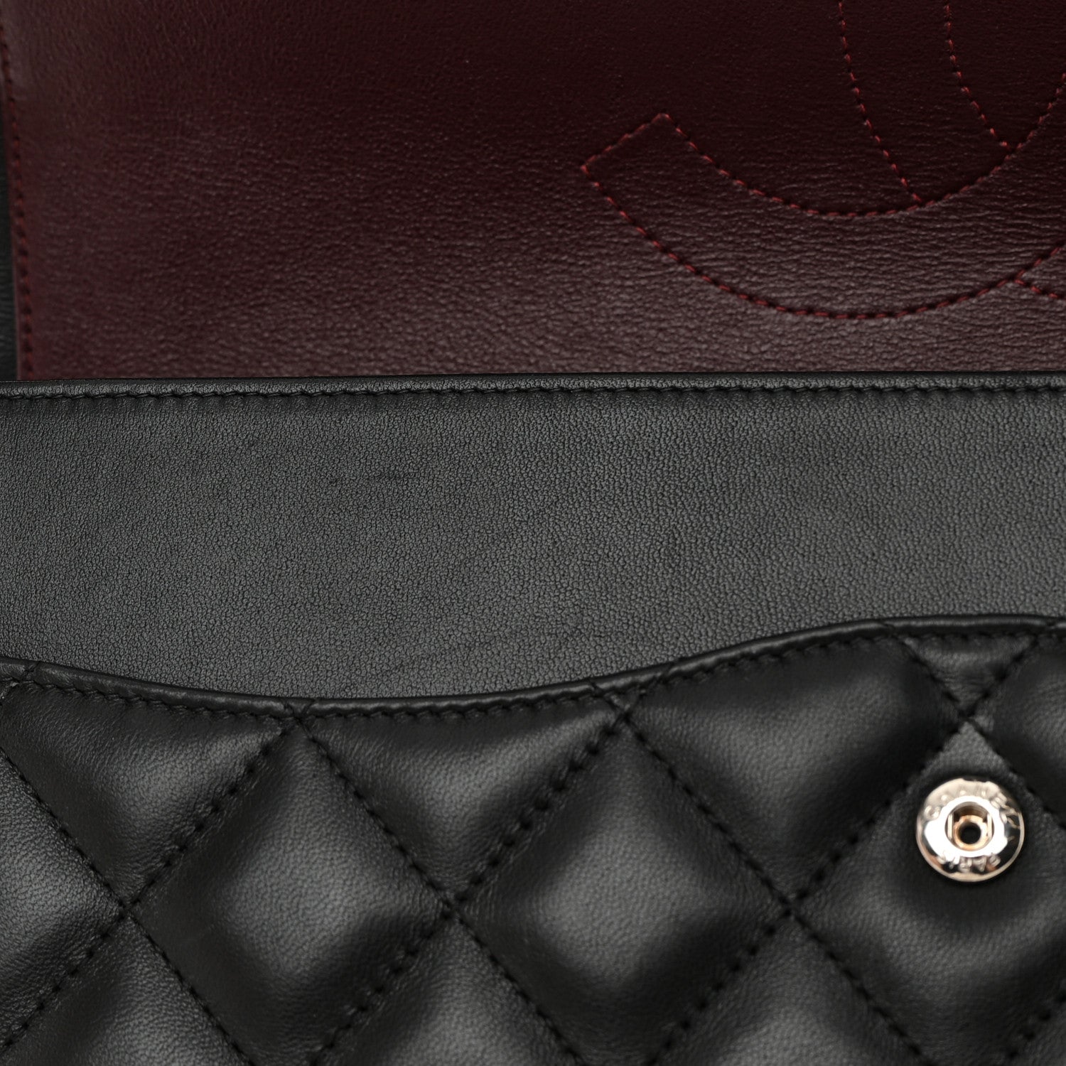 Chanel Lambskin Quilted Jumbo Double Flap Black 15 of 19