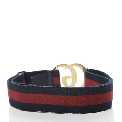 Gucci Canvas Torchon Double G Web Belt 85 34 Navy Red 2 of 4