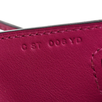 Hermes Swift Kelly Pochette Clutch Rose Pourpre 7 of 9