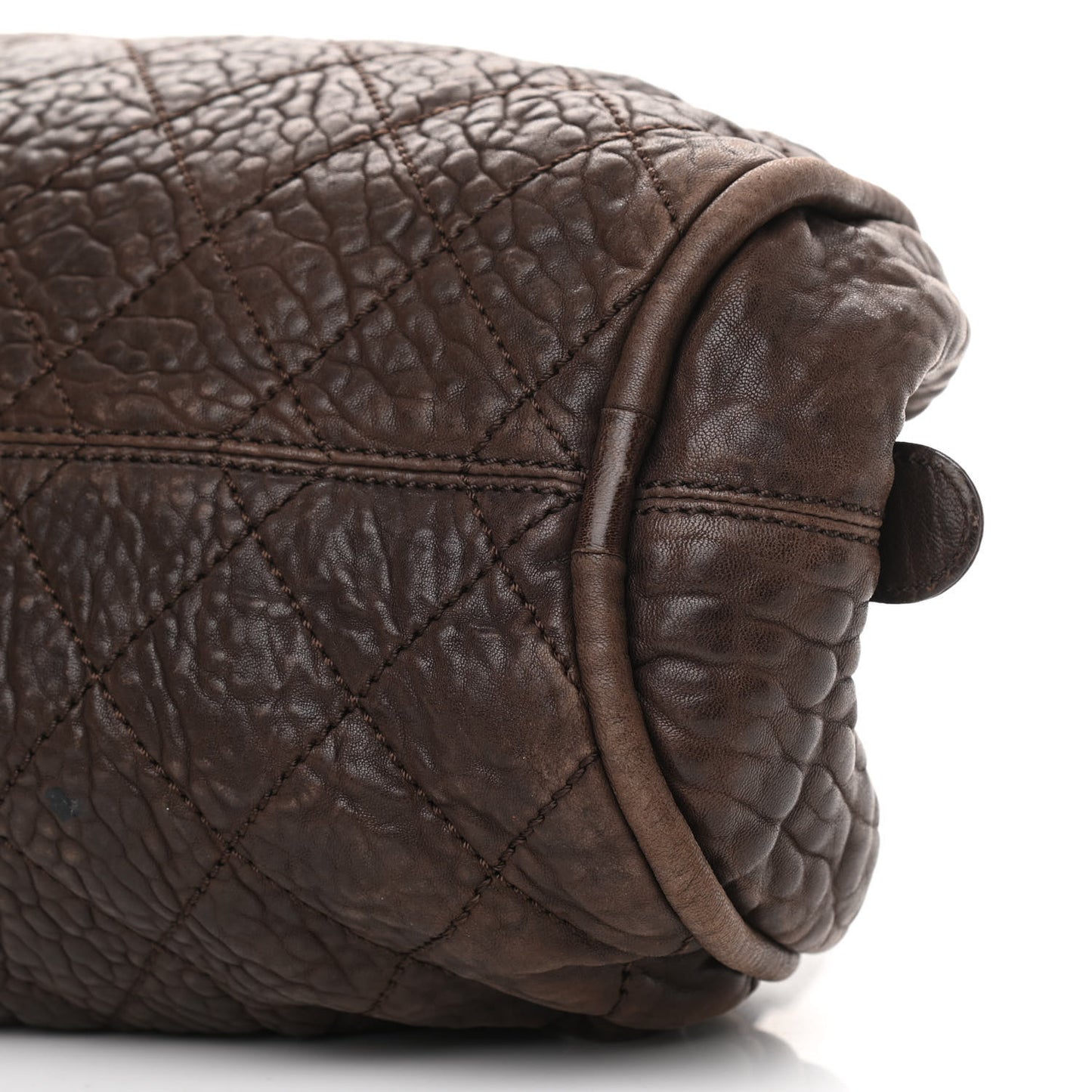 Distressed Lambskin Le Marais Bowler Brown