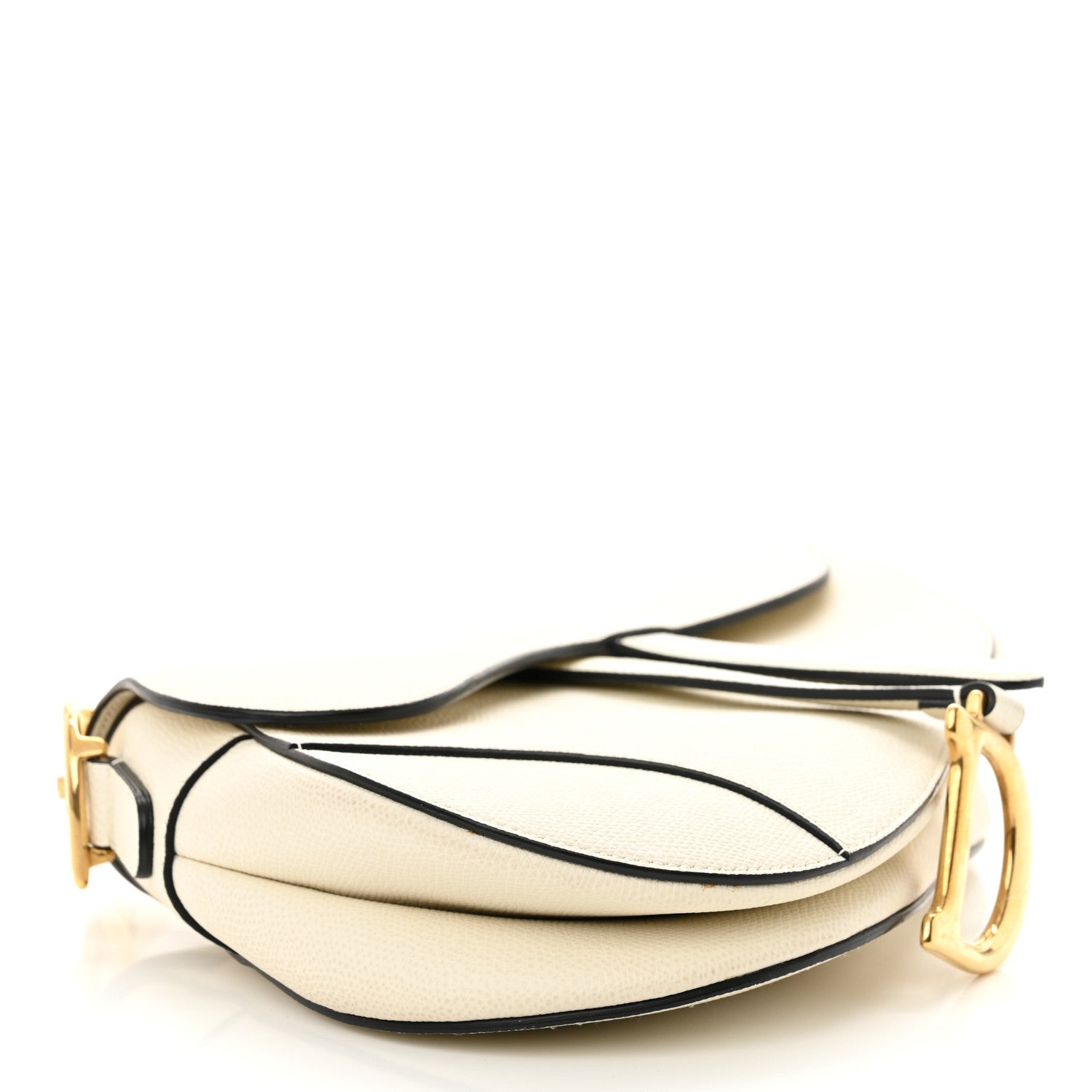 Christian Dior Grained Calfskin Saddle Bag White 4 of 7