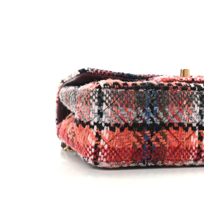 Chanel Tweed Quilted Mini Rectangular Flap Red Multicolor 8 of 9