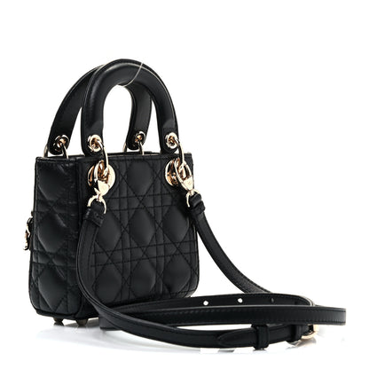 Christian Dior Lambskin Cannage Micro Lady Dior Black 2 of 4