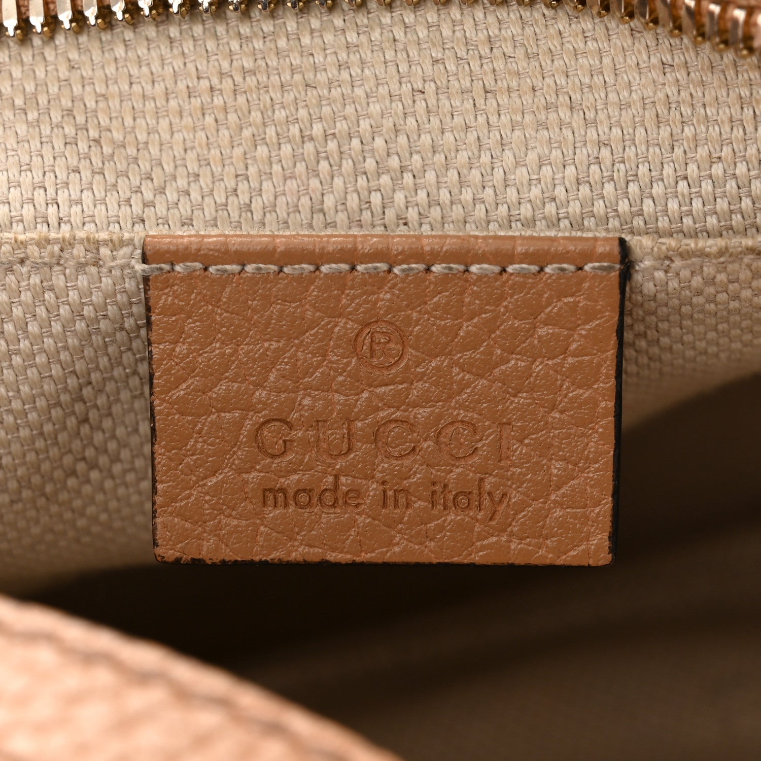 Gucci Pebbled Calfskin Small Soho Disco Bag Camelia 6 of 13