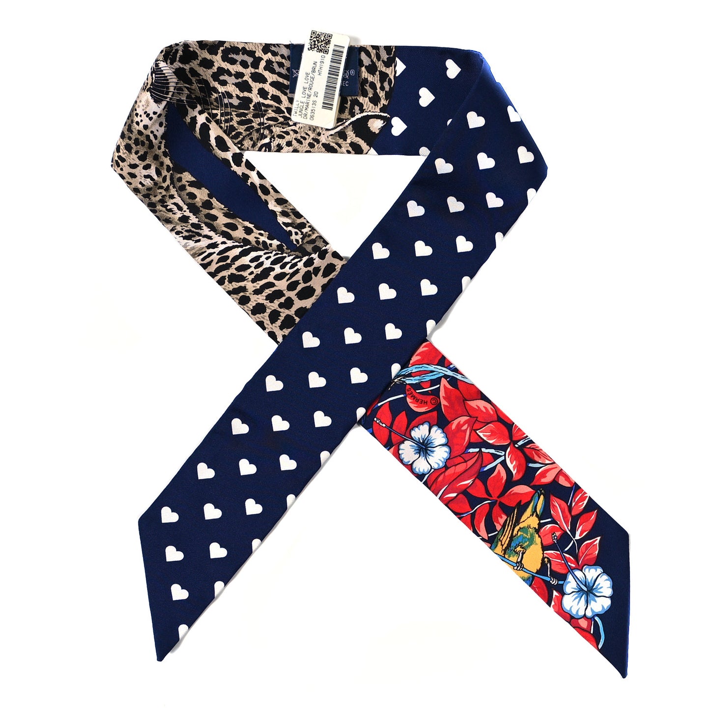 Silk Jungle Love Twilly Marine Rouge Brun