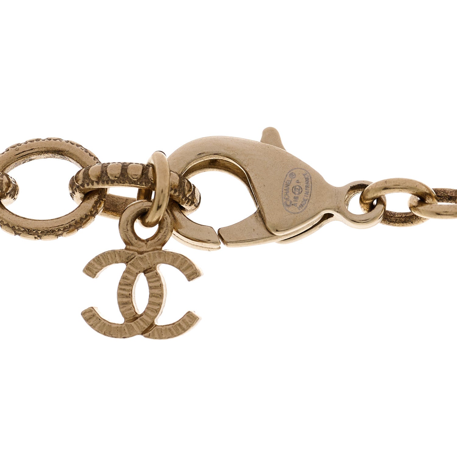 Chanel Pearl Crystal CC Camellia Multi Strand Necklace Gold White 5 of 6