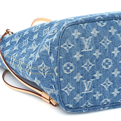 Louis Vuitton Monogram Denim Neo Neverfull MM Blue 8 of 9
