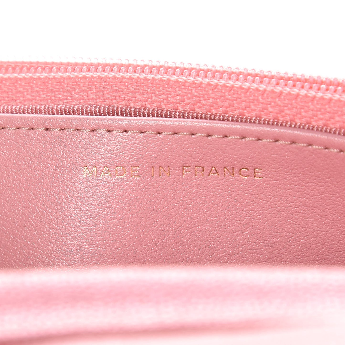 Iridescent Caviar Quilted Wallet on Chain WOC Rose Pink