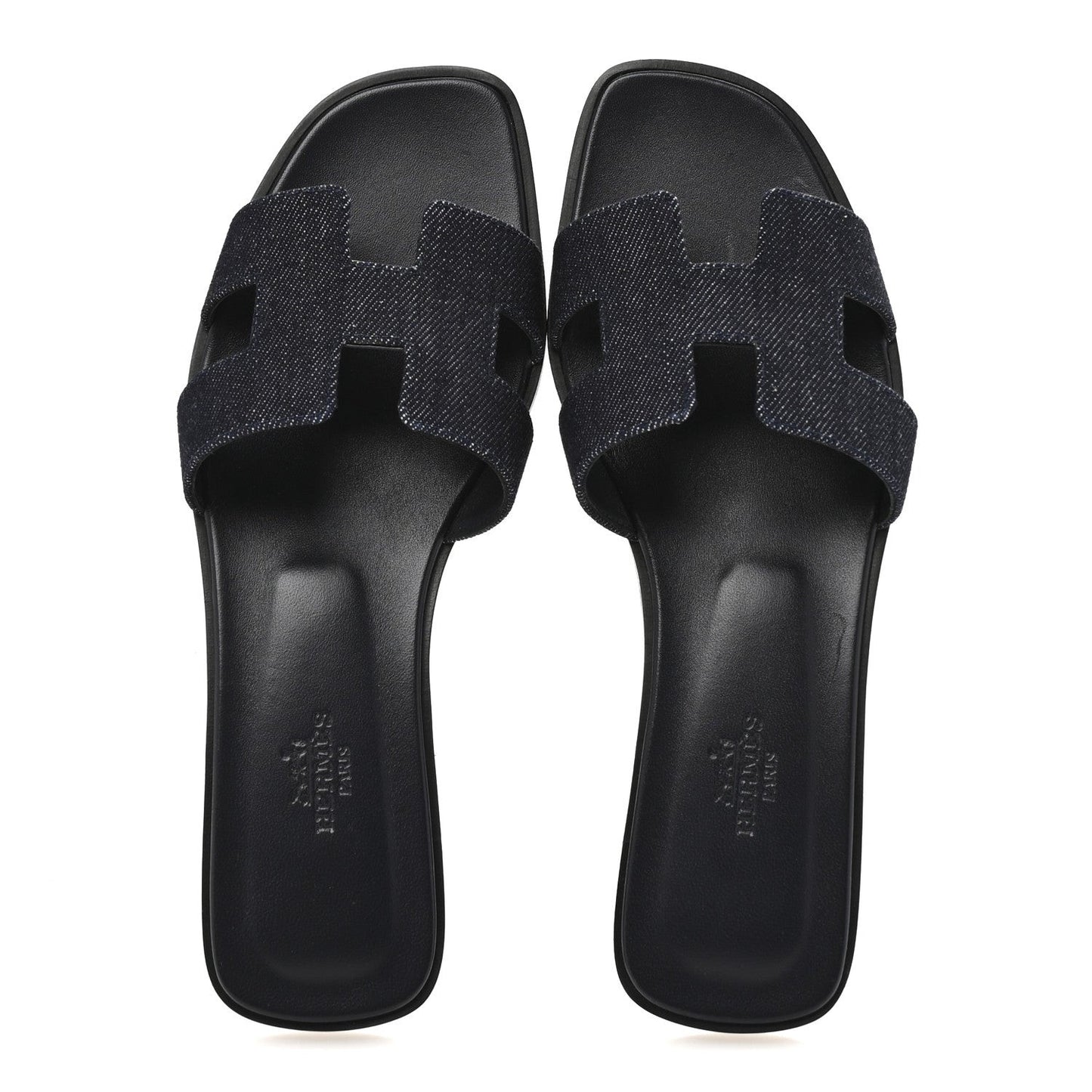 Denim Canvas Oran Sandals 37.5 Bleu Brut