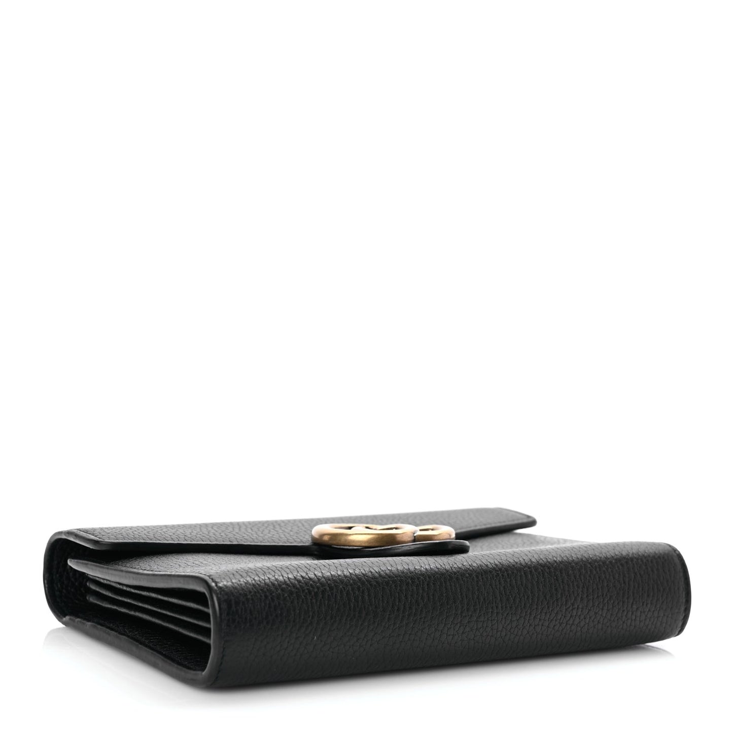 Calfskin GG Marmont Chain Wallet Black