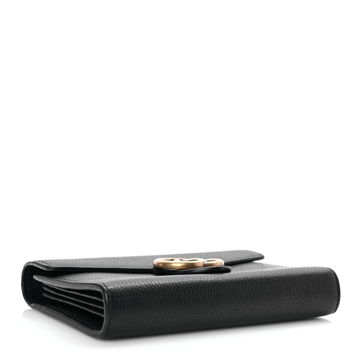 Gucci Calfskin GG Marmont Chain Wallet Black 4 of 9