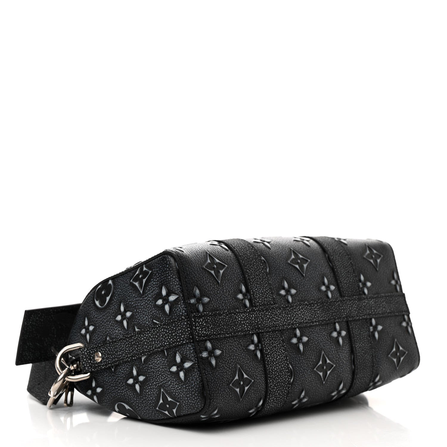 Louis Vuitton Calfskin Debossed Monogram Versailles City Keepall Charcoal 4 of 11